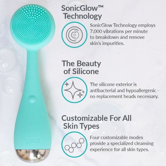 PMD SonicGlow Clean Facial Cleansing Device -TEAL - Picture 1 of 6